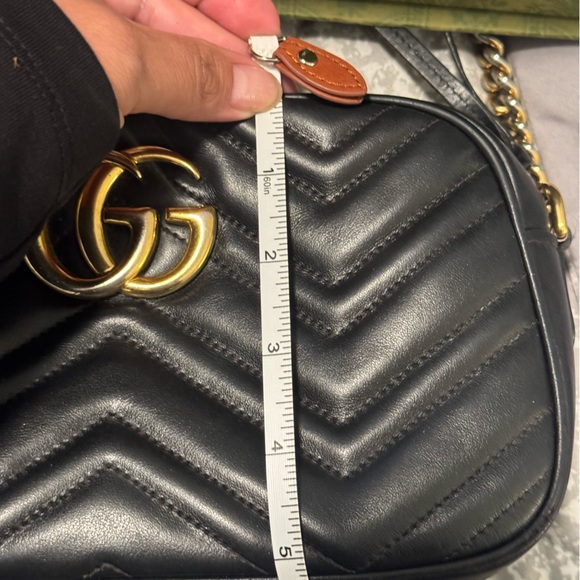 Authentic GG Marmont Gucci Black Leather Crossbody Bag. - Picture 14 of 14